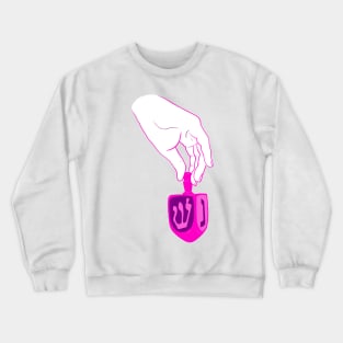 Hand turning dreidl Crewneck Sweatshirt